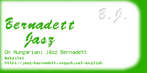 bernadett jasz business card